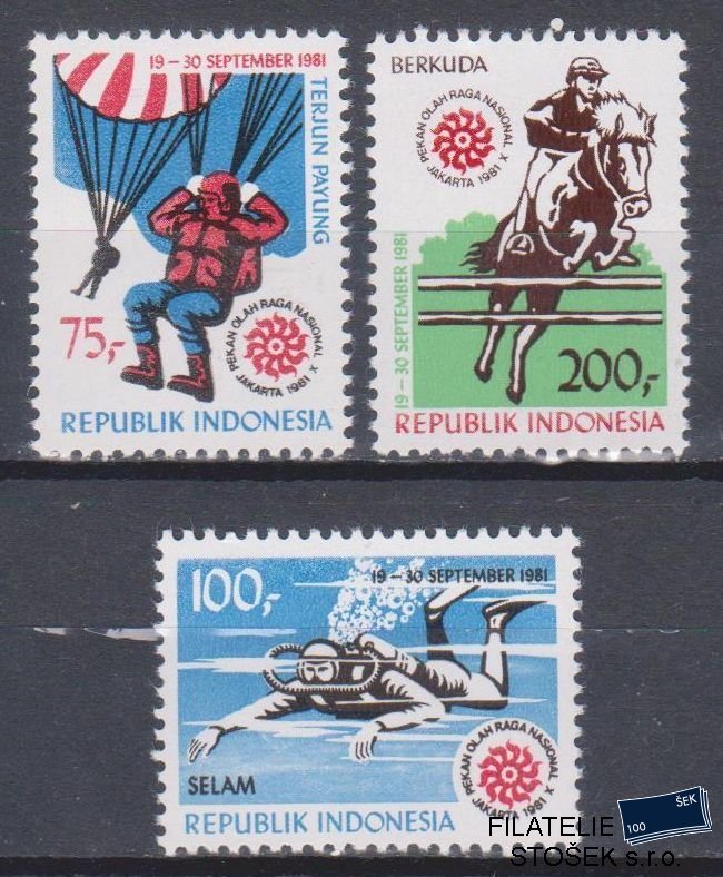 Indonesie známky Mi 1023-25