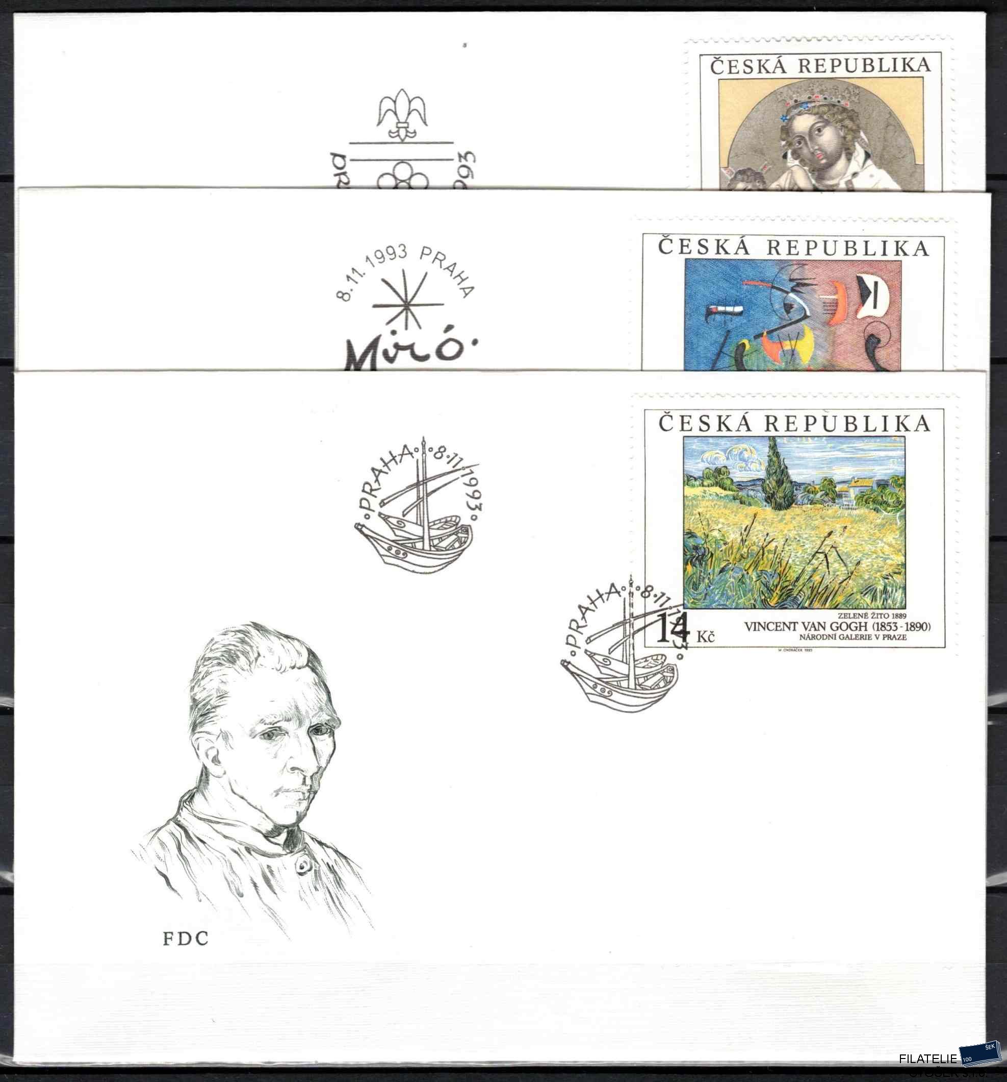 Česká republika známky 27-9 3x FDC