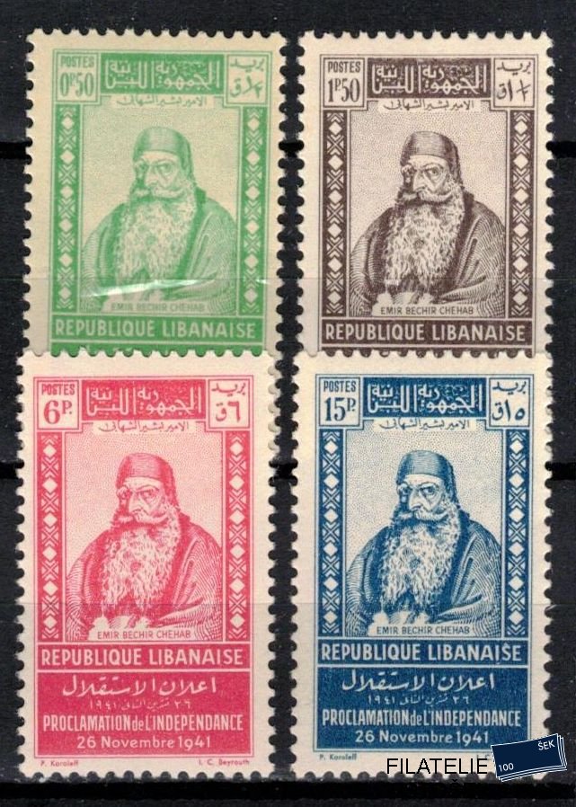 Grand Liban známky Yv 176-9