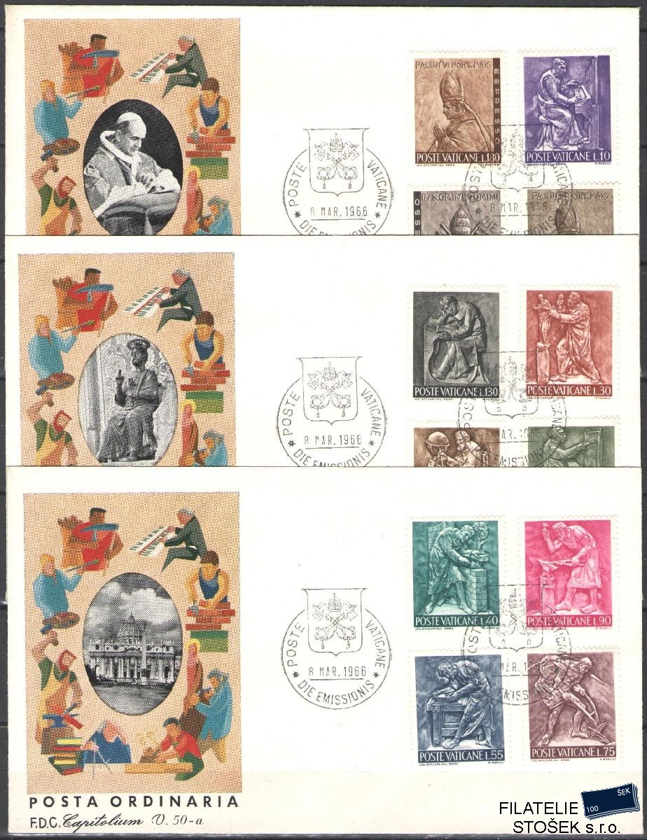 Vatikán celistvosti Mi 490-501 FDC