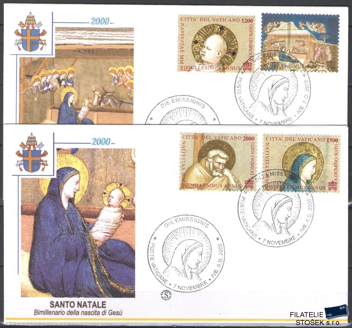 Vatikán celistvosti Mi 1358-61 FDC