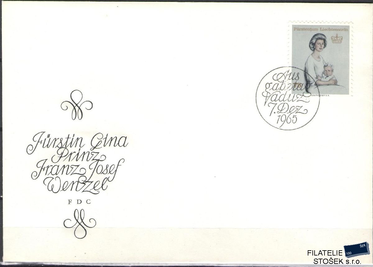 Liechtenstein celistvosti Mi 459 FDC