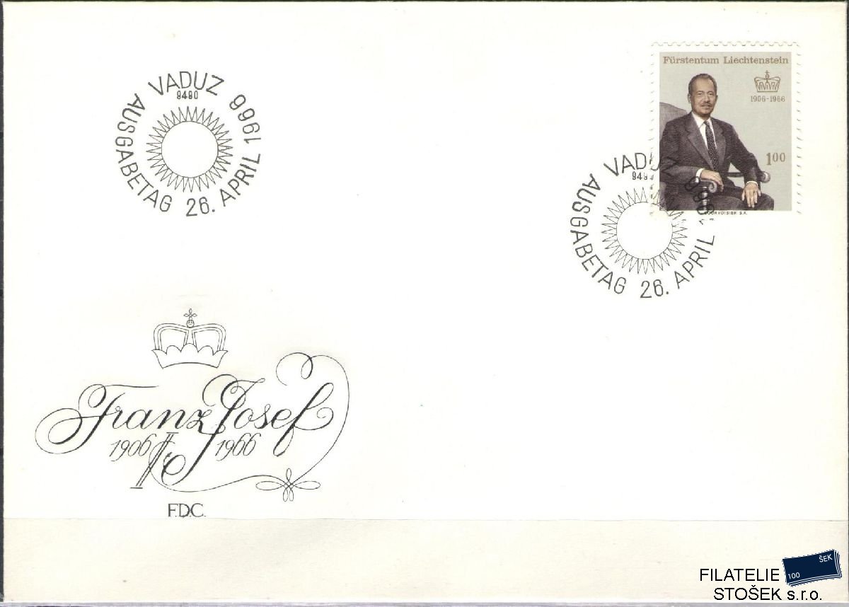 Liechtenstein celistvosti Mi 464 FDC