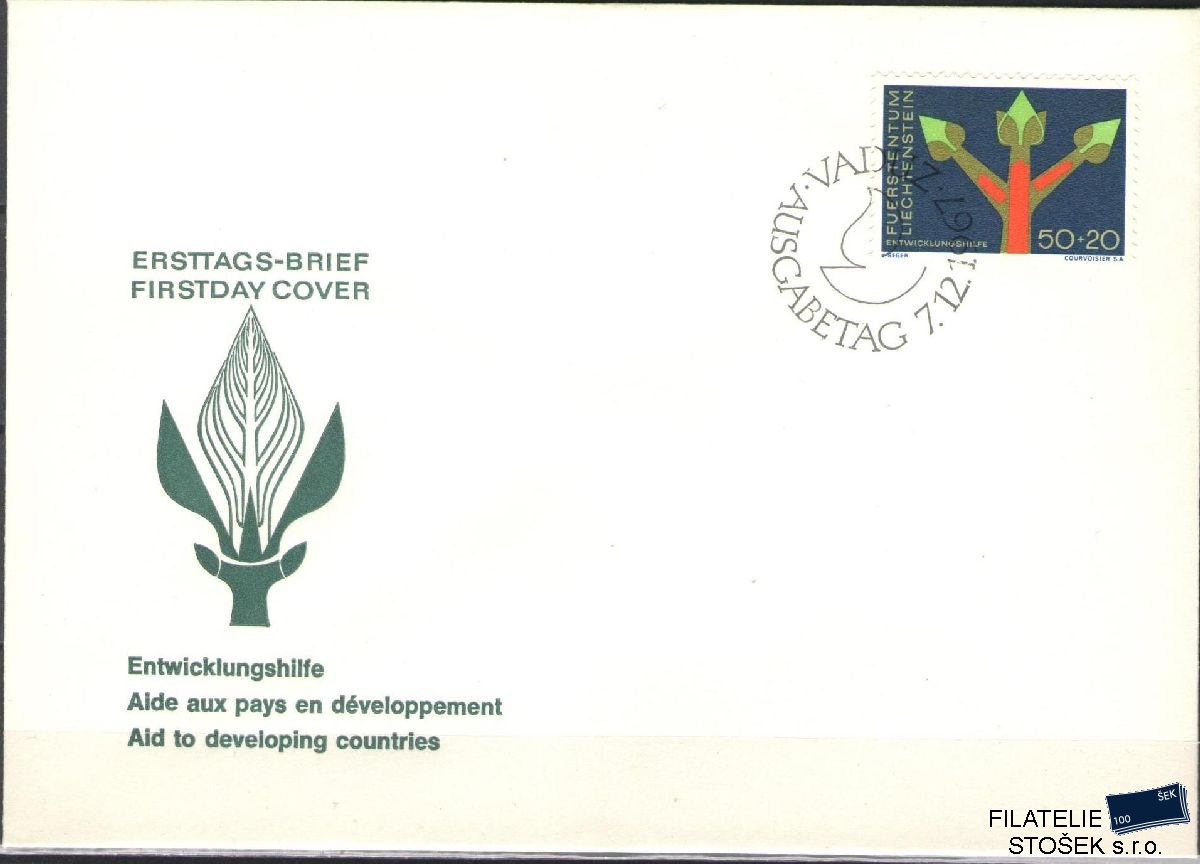 Liechtenstein celistvosti Mi 485 FDC