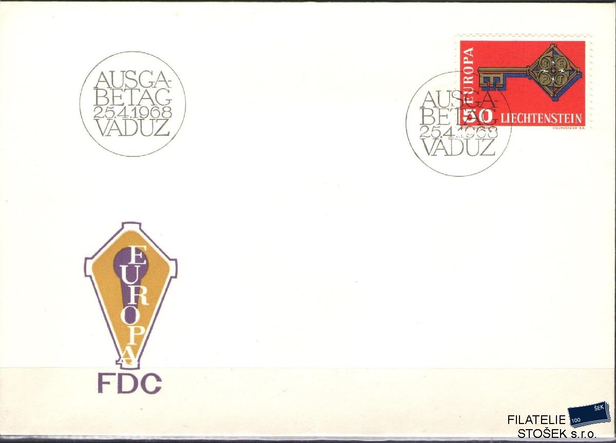 Liechtenstein celistvosti Mi 495 FDC