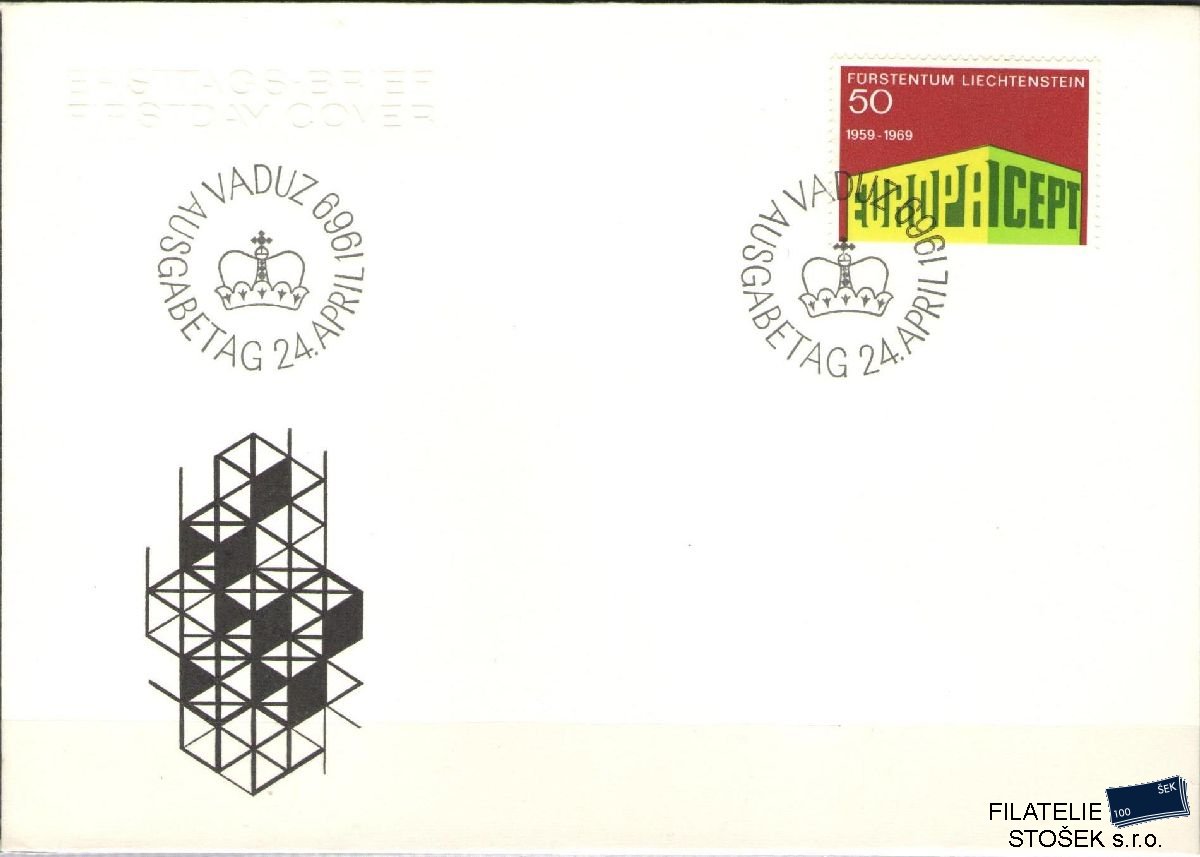 Liechtenstein celistvosti Mi 507 FDC