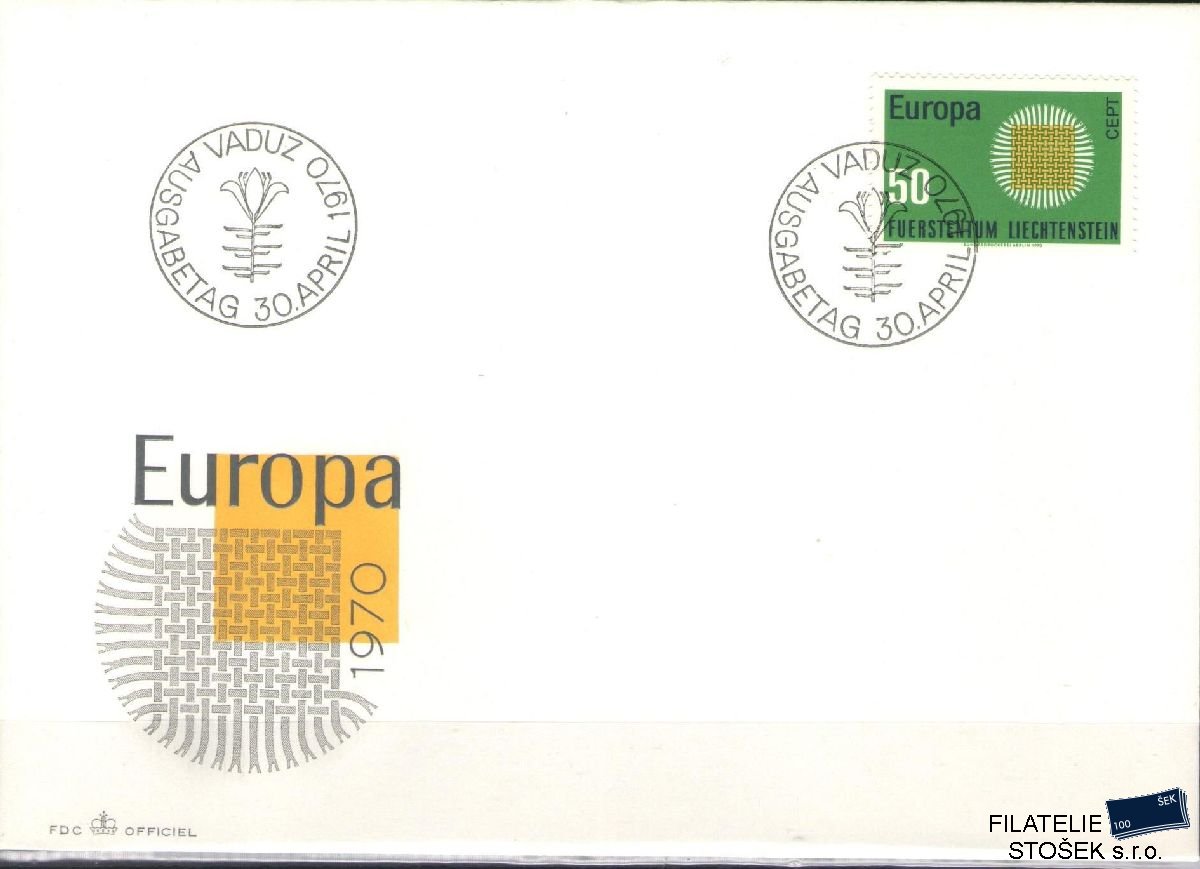 Liechtenstein celistvosti Mi 525 FDC