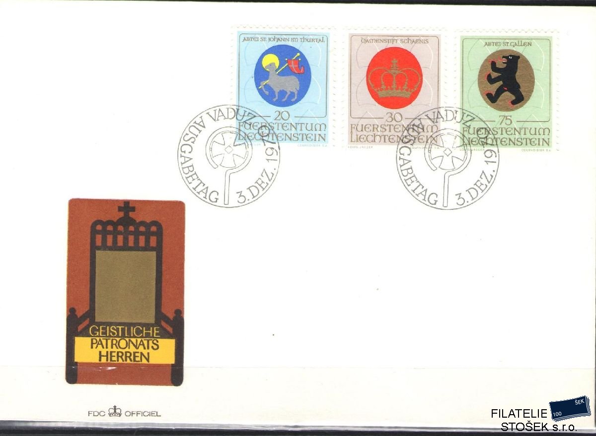 Liechtenstein celistvosti Mi 533-35 FDC