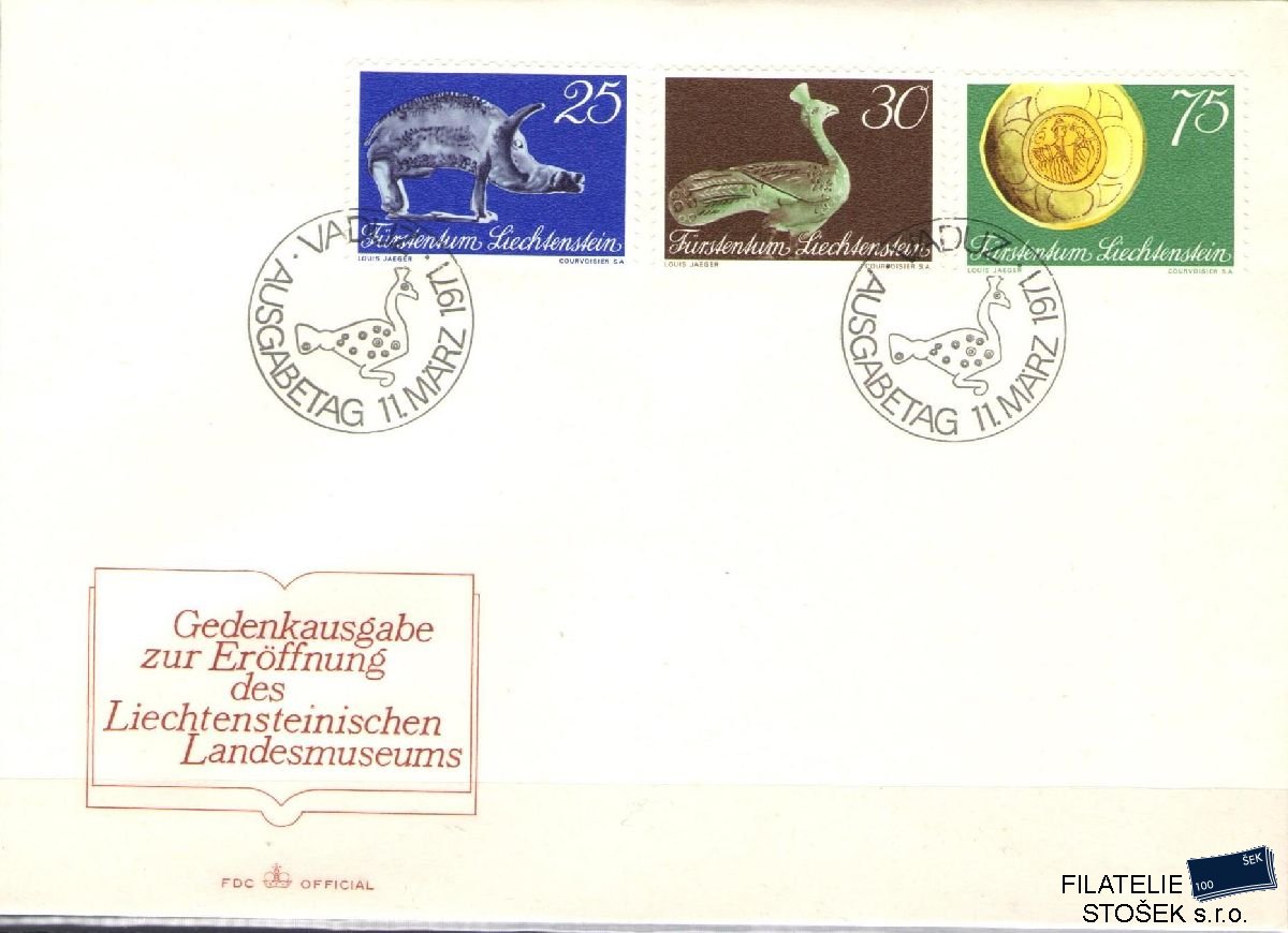 Liechtenstein celistvosti Mi 536-38 FDC