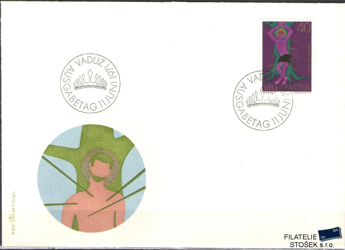 Liechtenstein celistvosti Mi 543 FDC