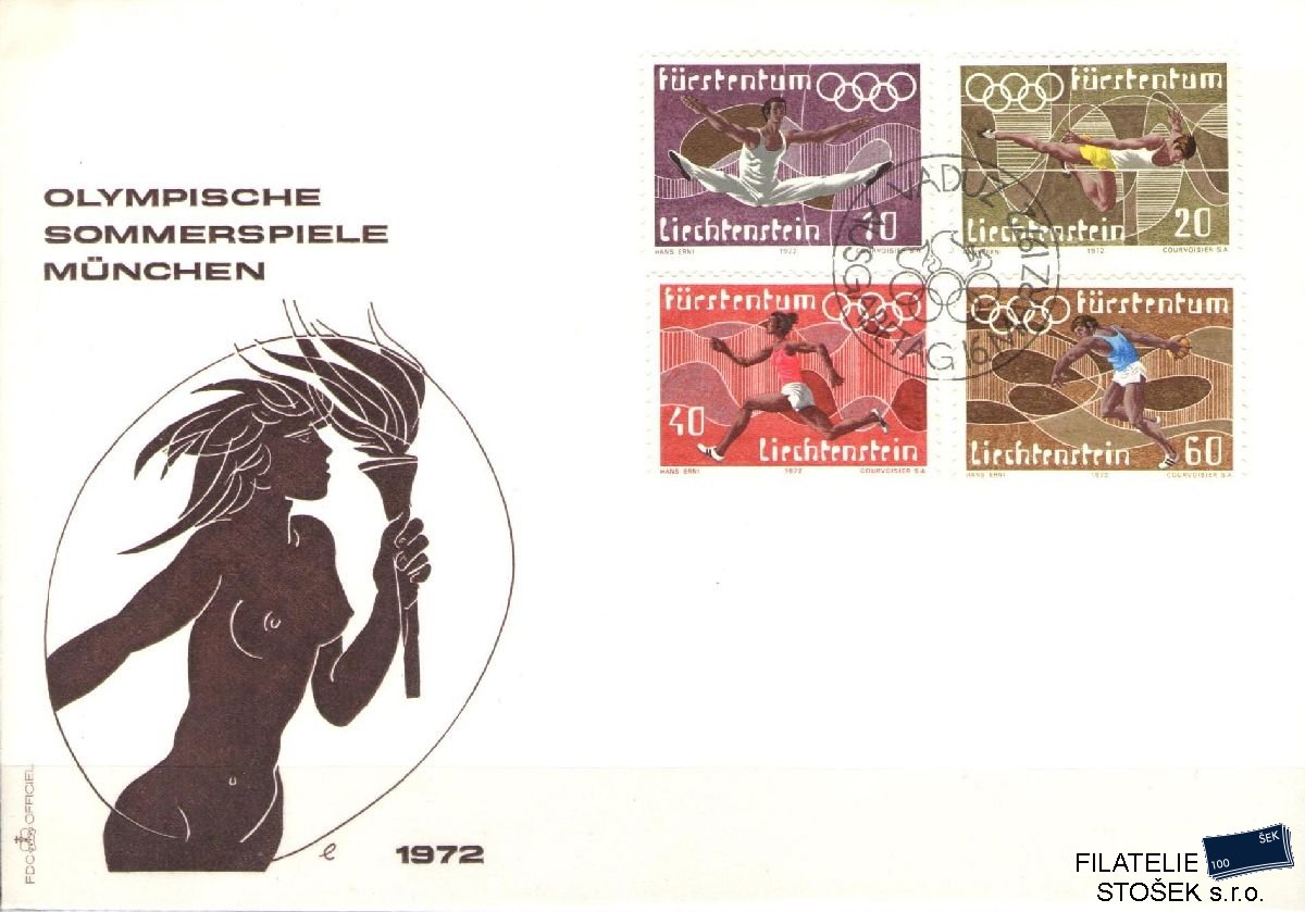 Liechtenstein celistvosti Mi 556-59 FDC