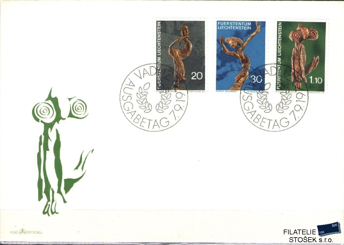 Liechtenstein celistvosti Mi 567-69 FDC