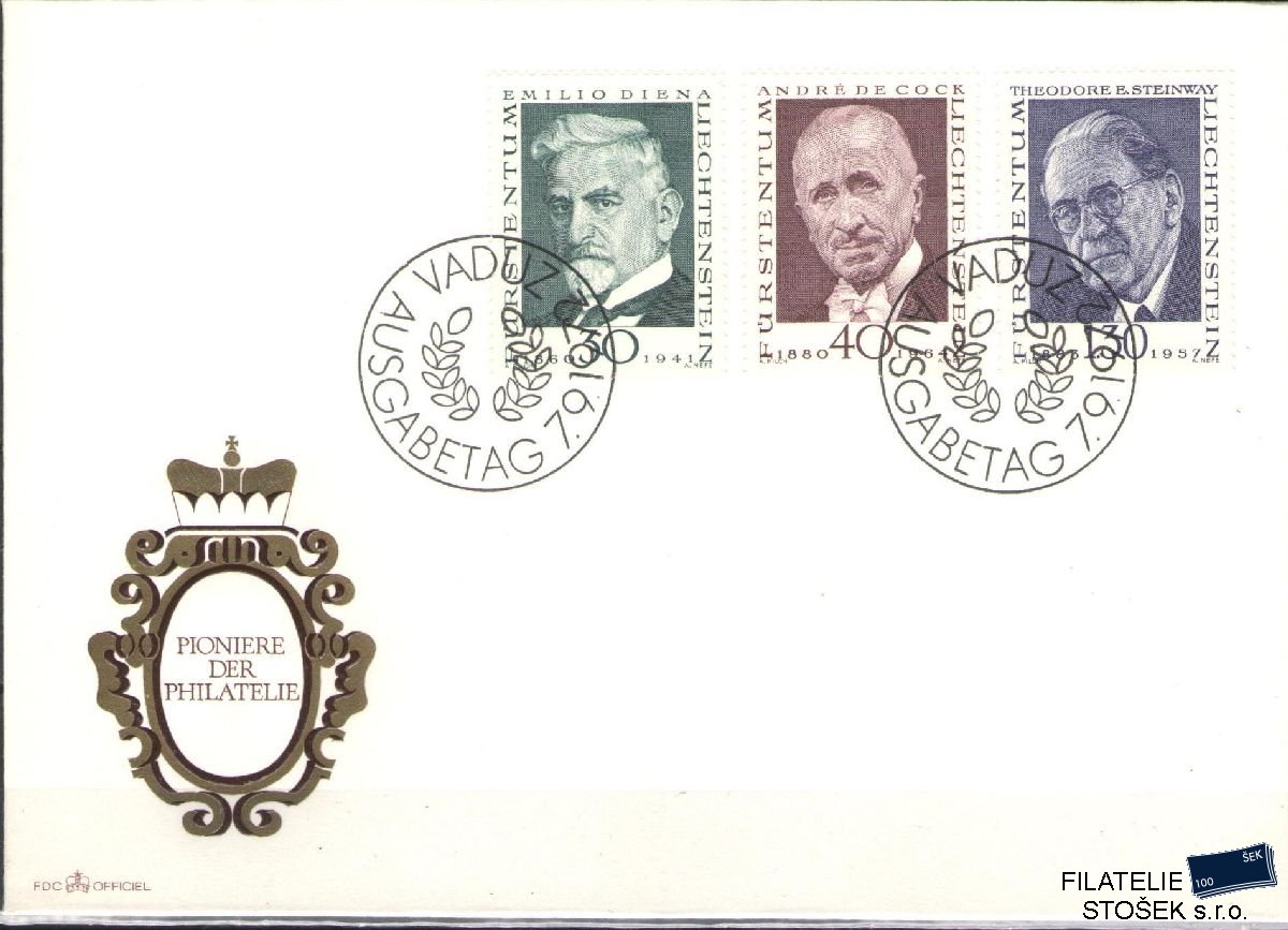 Liechtenstein celistvosti Mi 570-72 FDC