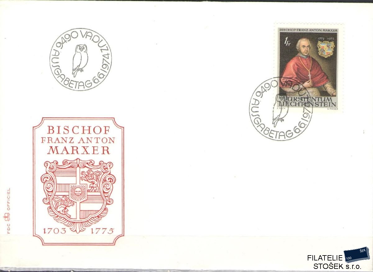 Liechtenstein celistvosti Mi 613 FDC