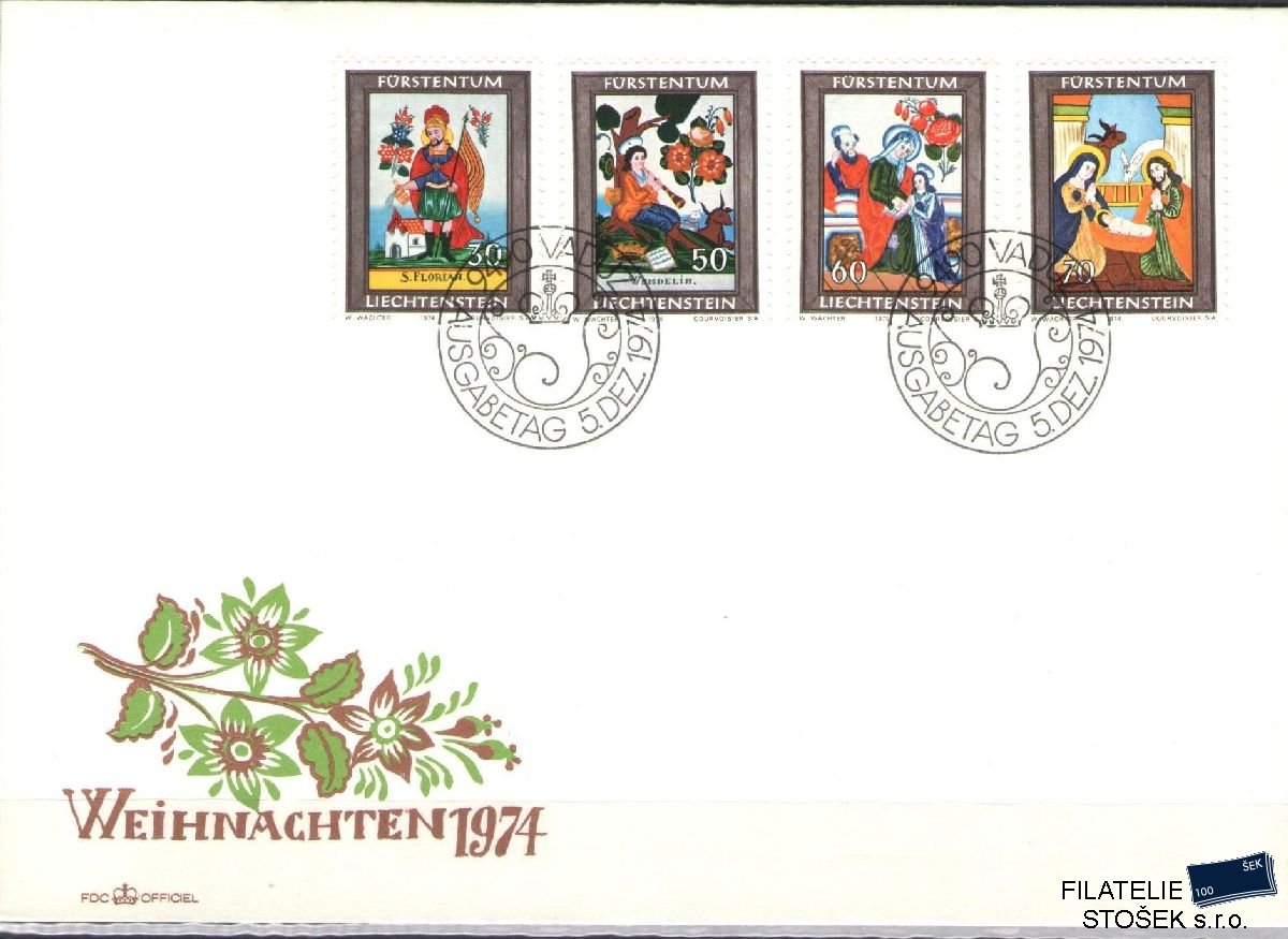 Liechtenstein celistvosti Mi 616-19 FDC