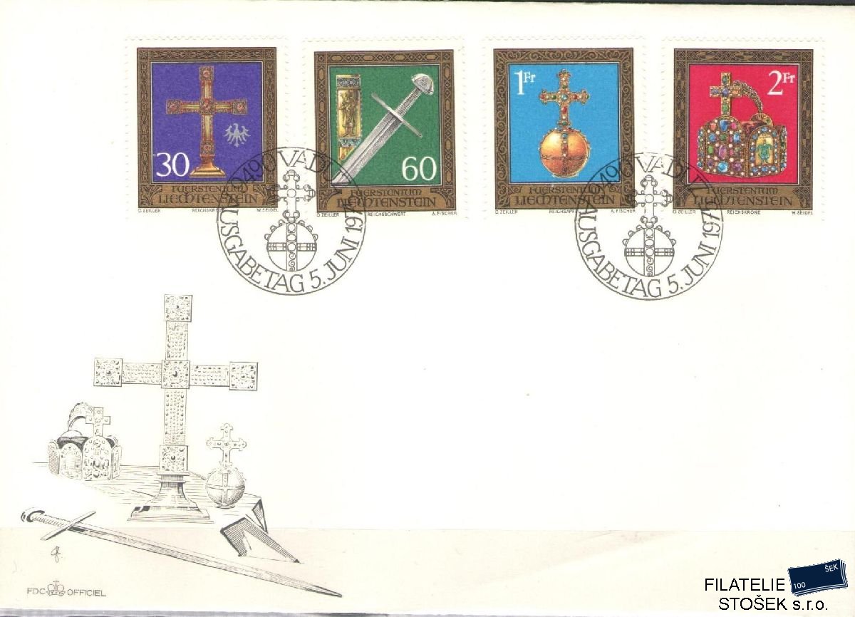 Liechtenstein celistvosti Mi 625-28 FDC