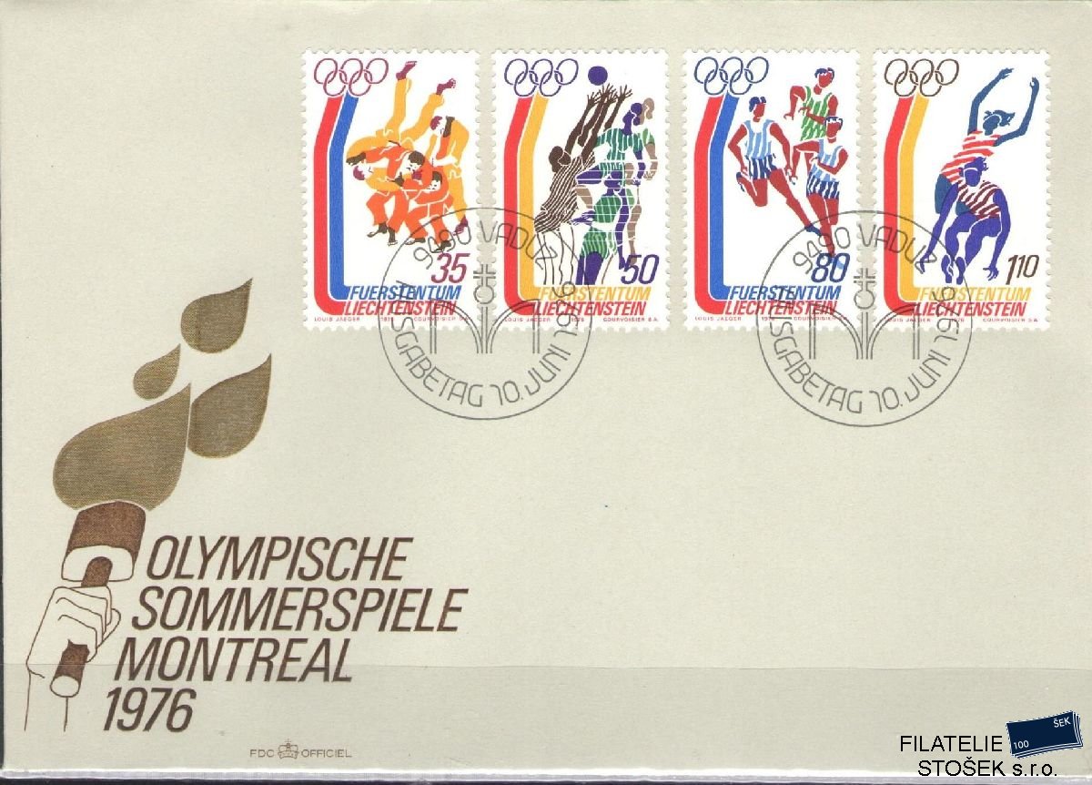 Liechtenstein celistvosti Mi 651-54 FDC