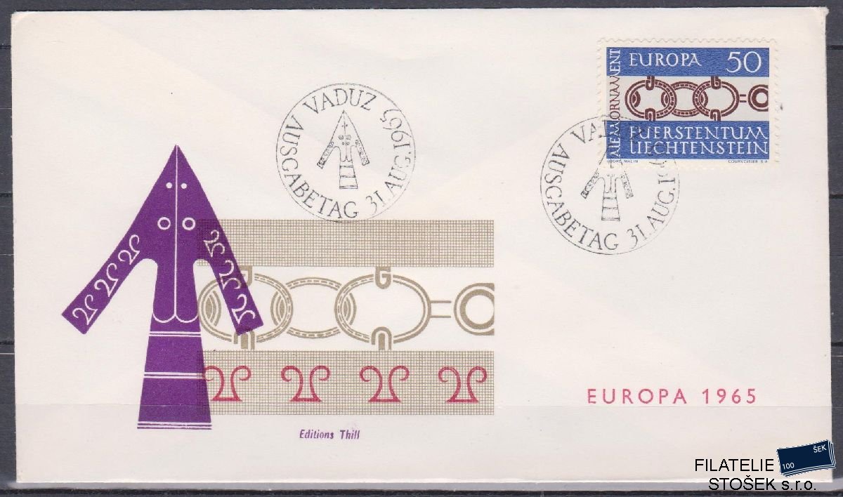 Liechtenstein celistvosti Mi 454 FDC