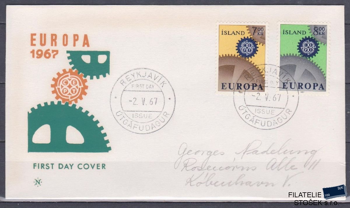 Island celistvosti Mi 409-410 FDC