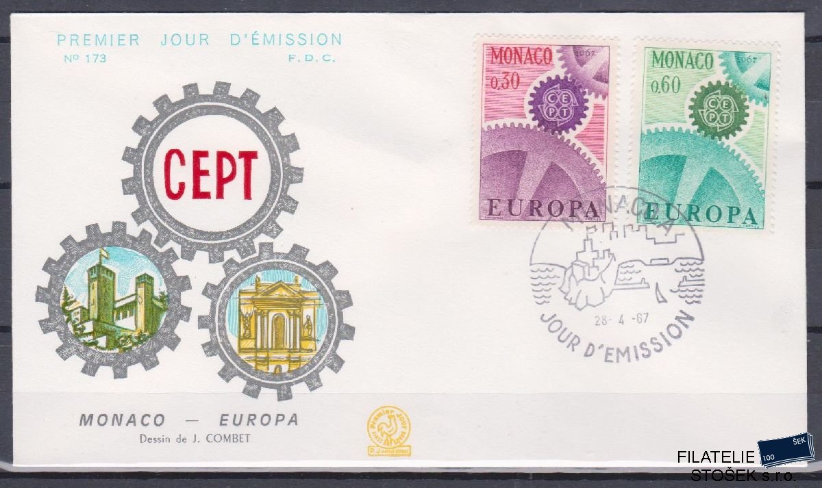 Monako celistvosti Mi 870-71 FDC