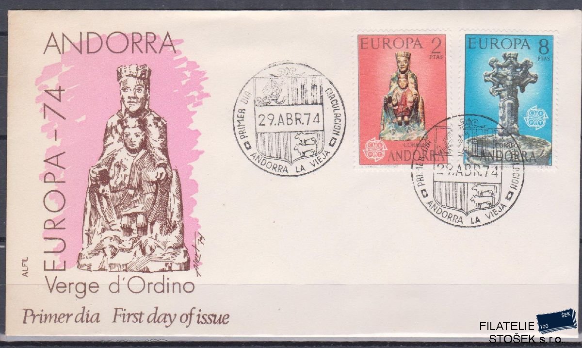 Španělská Andora celistvosti Mi 88-89 FDC