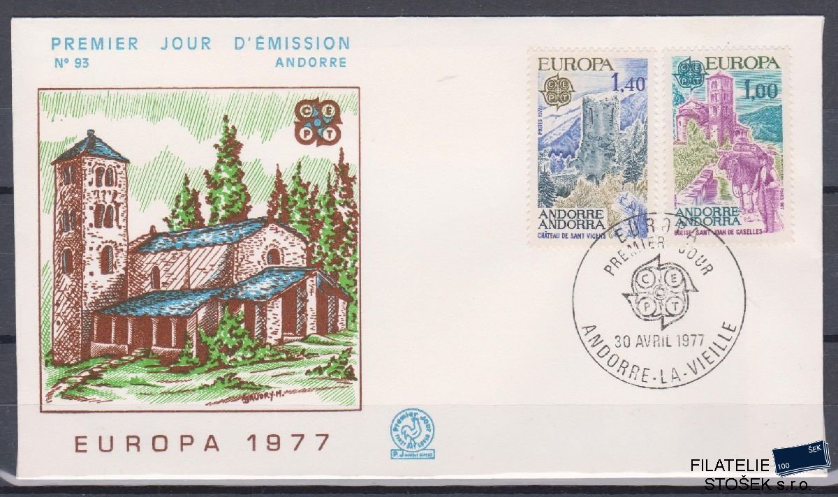 Francouzská Andora celistvosti Mi 282-83 FDC