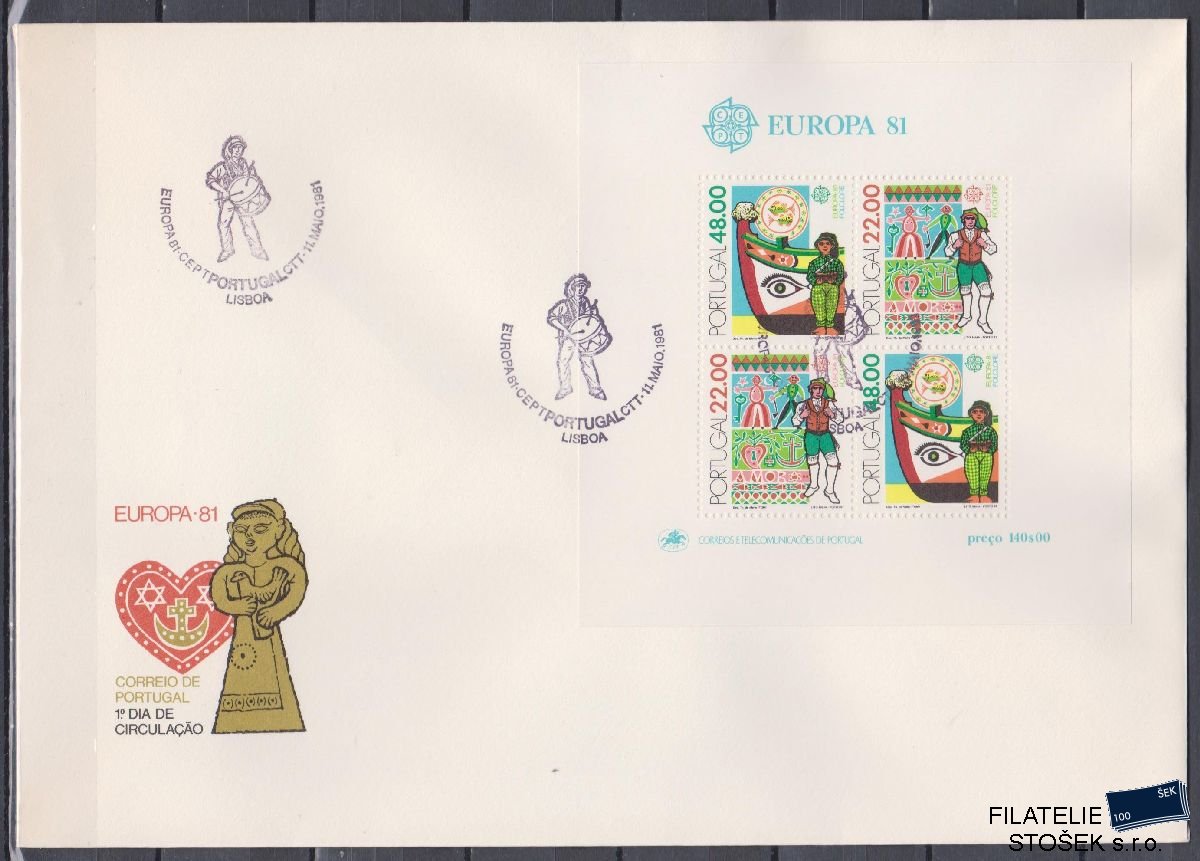 Portugalsko celistvosti Mi Blok 32 FDC