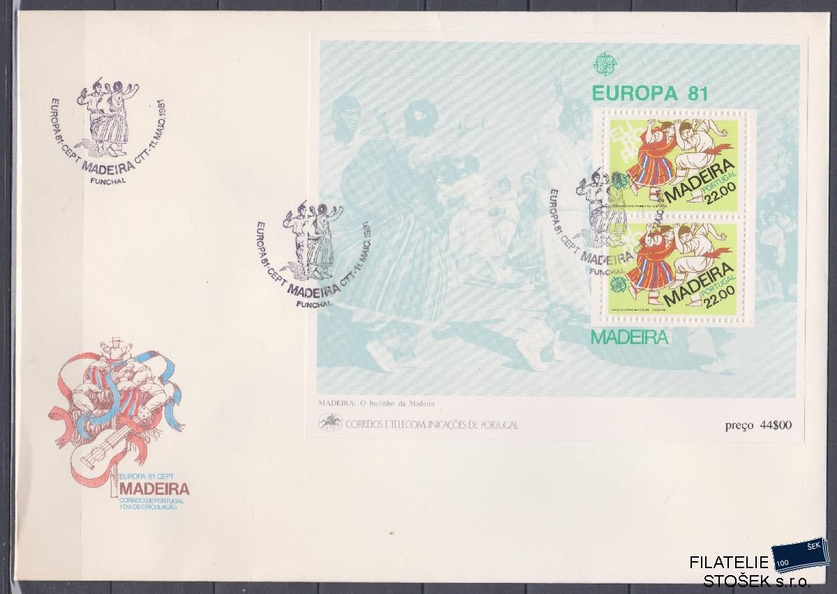 Madeira celistvosti Mi Blok 2 FDC