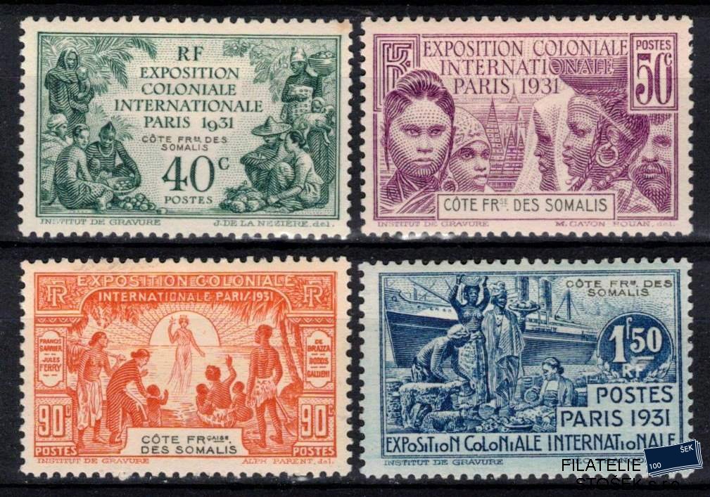 Cote des Somalis známky 1931 Exposition coloniale