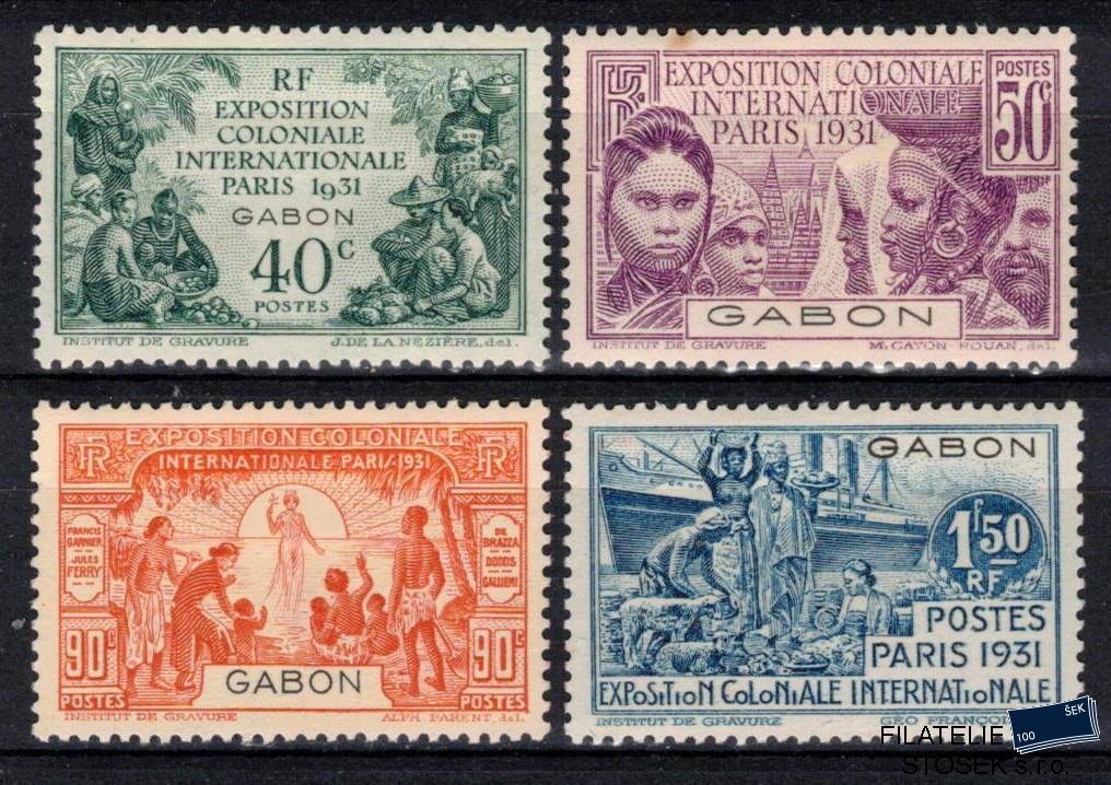 Gabon známky 1931 Exposition coloniale 1x KVP