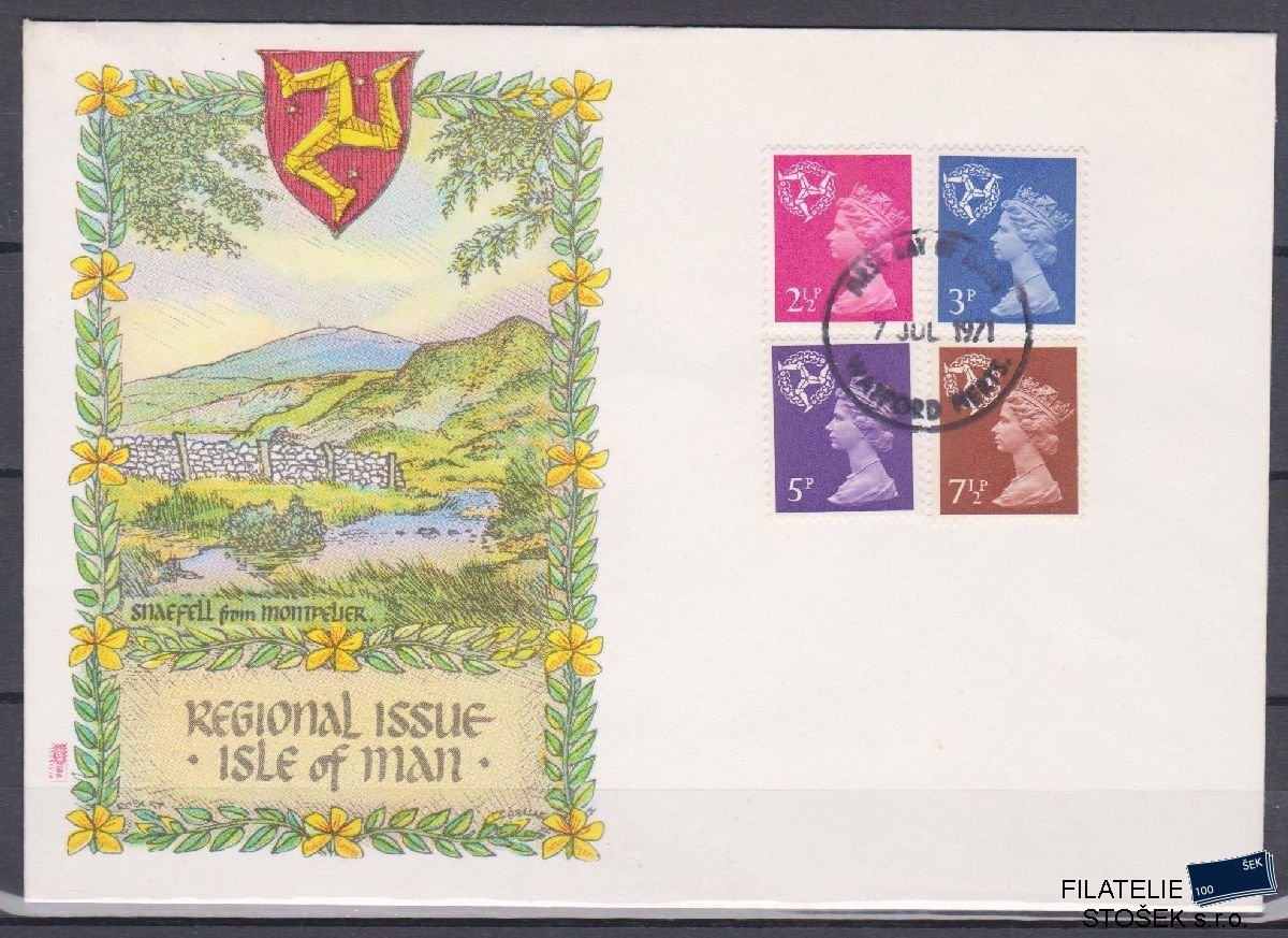 Isle of Man celistvosti Mi 8-11 FDC