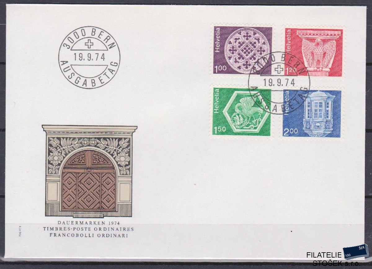 Švýcarsko celistvosti Mi 1035-38 FDC