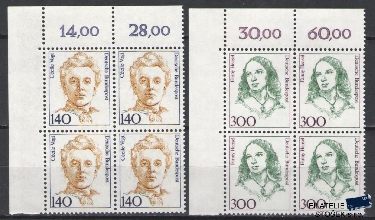 Bundes známky Mi 1432-33 4 Blok