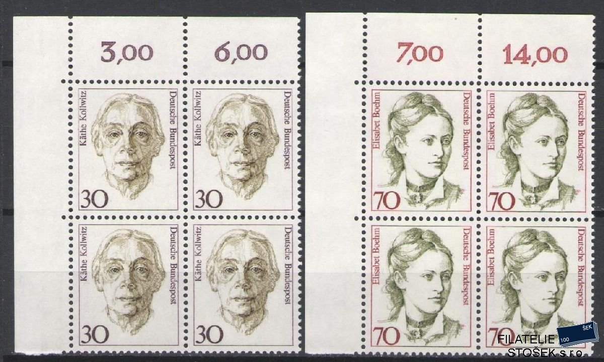 Bundes známky Mi 1488-89 4 Blok