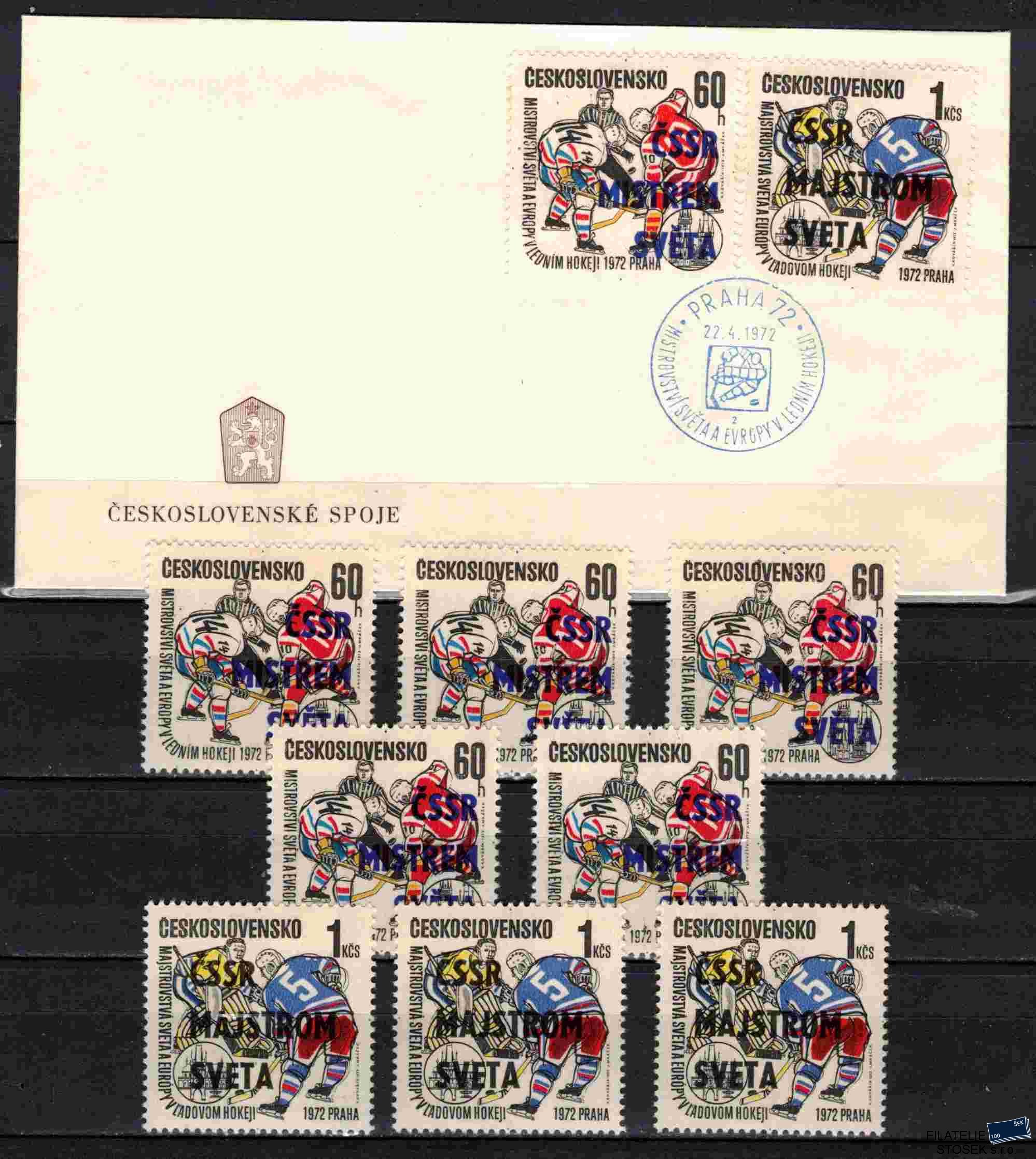 Československo známky 1961-2 Kompletní sestava typů + FDC na kartičce A5