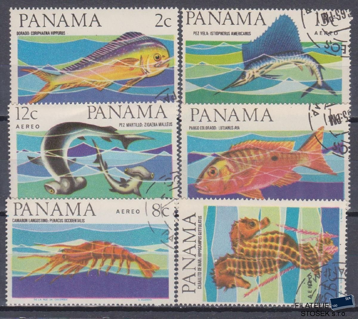 Panama známky - Mořská fauna