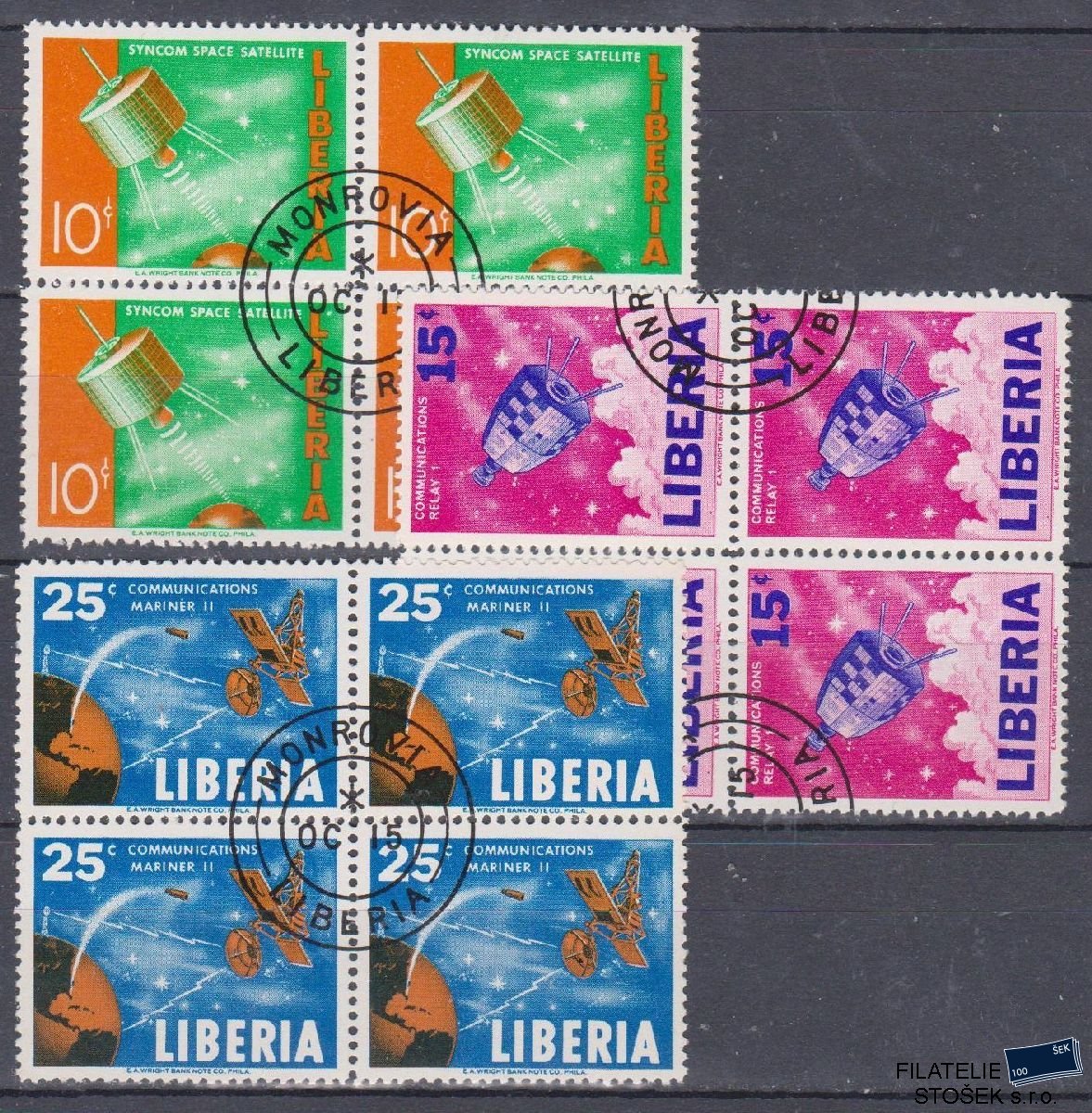 Liberia známky - Kosmos - 4 Blok