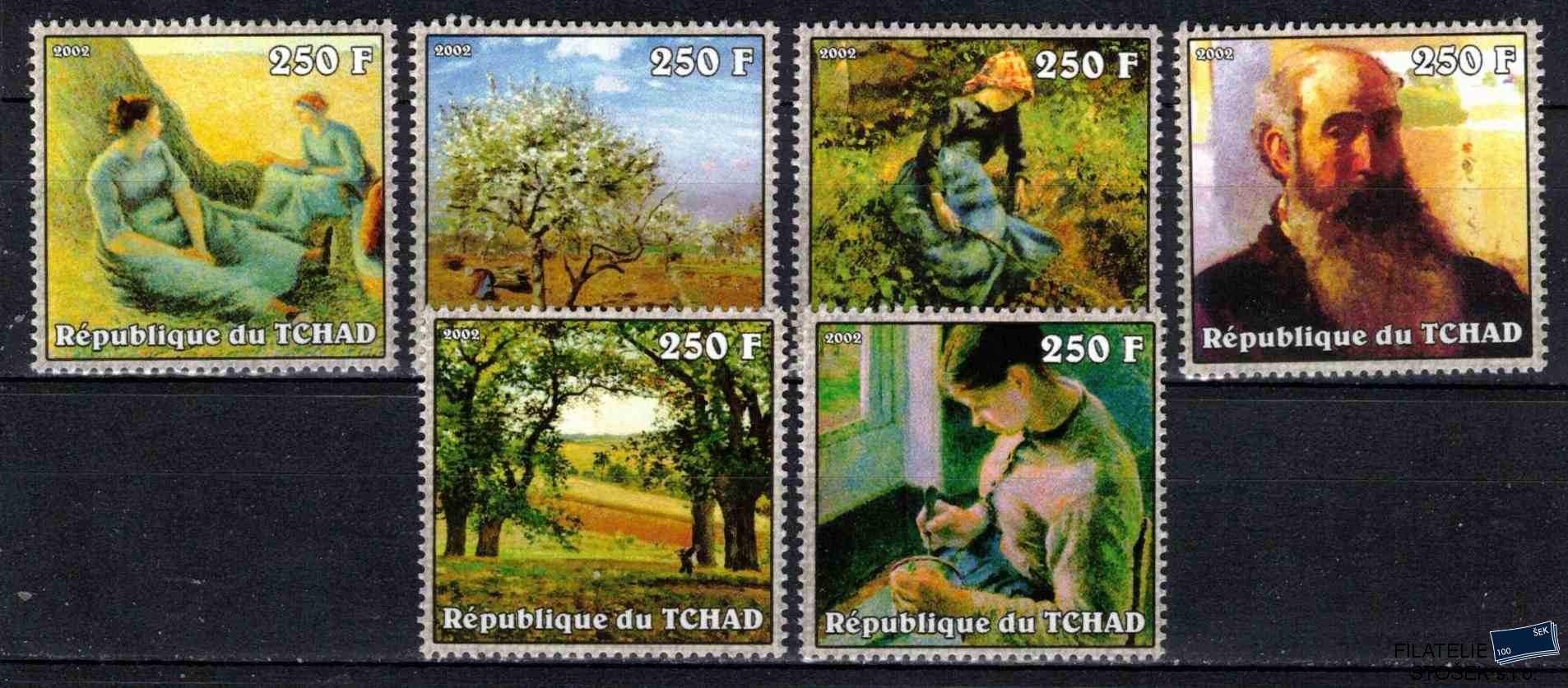 Tchad známky Mi 2316-21 Camille Pissarro