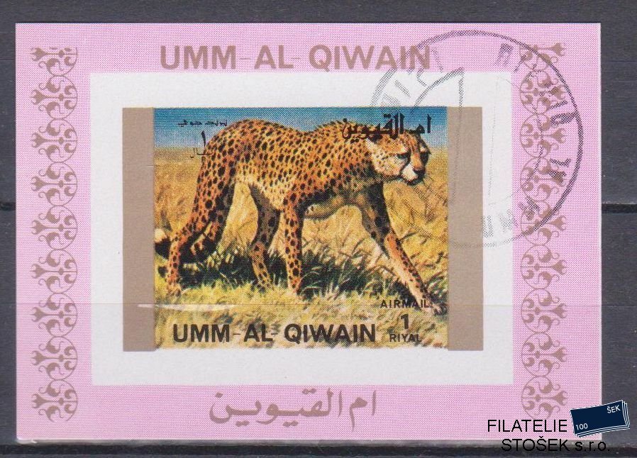 Umm al Qiwan známky - Fauna - Blok