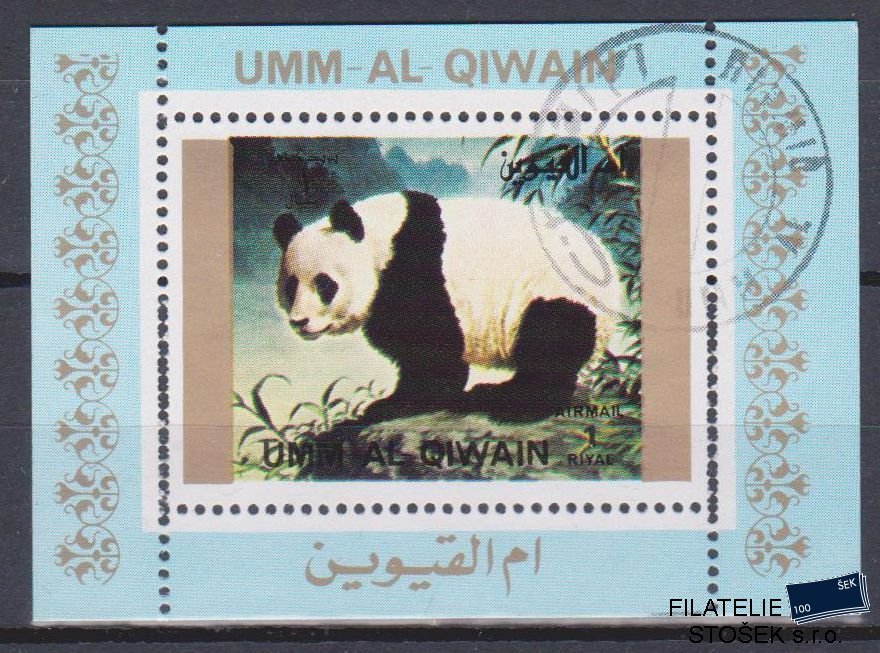 Umm al Qiwan známky - Fauna - Blok