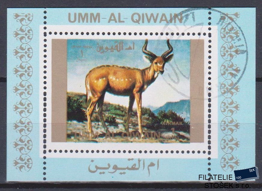 Umm al Qiwan známky - Fauna - Blok