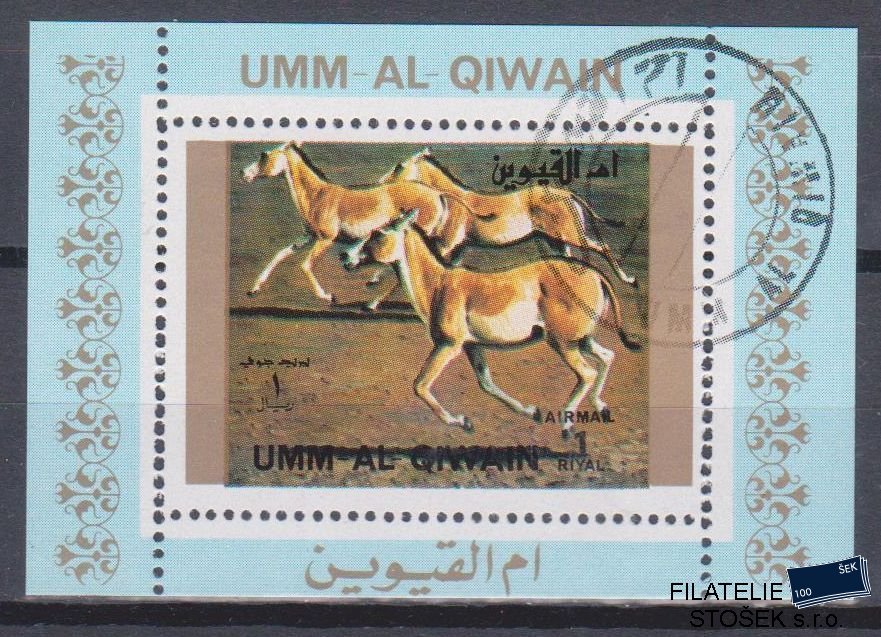 Umm al Qiwan známky - Fauna - Blok