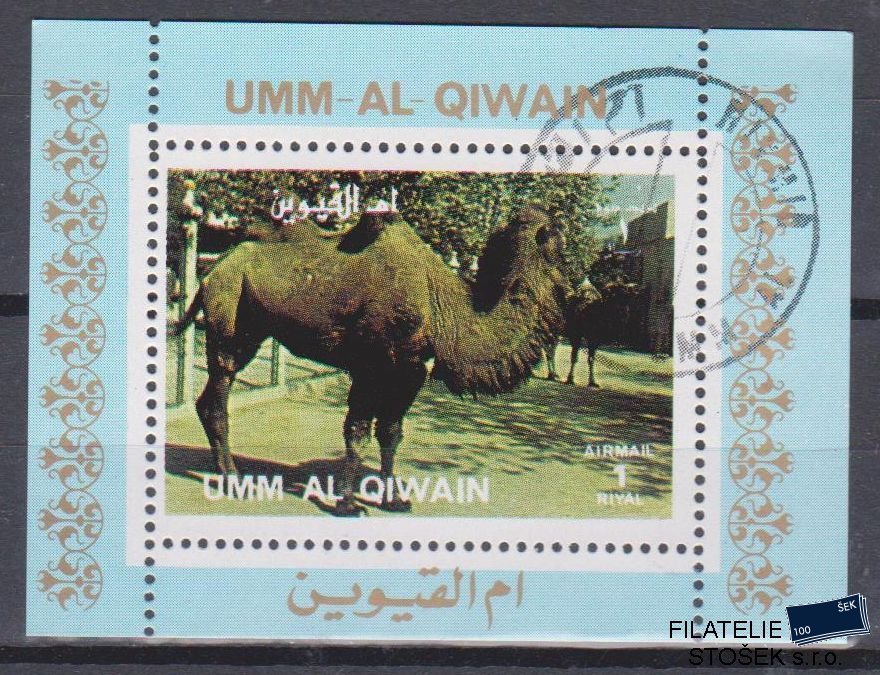 Umm al Qiwan známky - Fauna - Blok