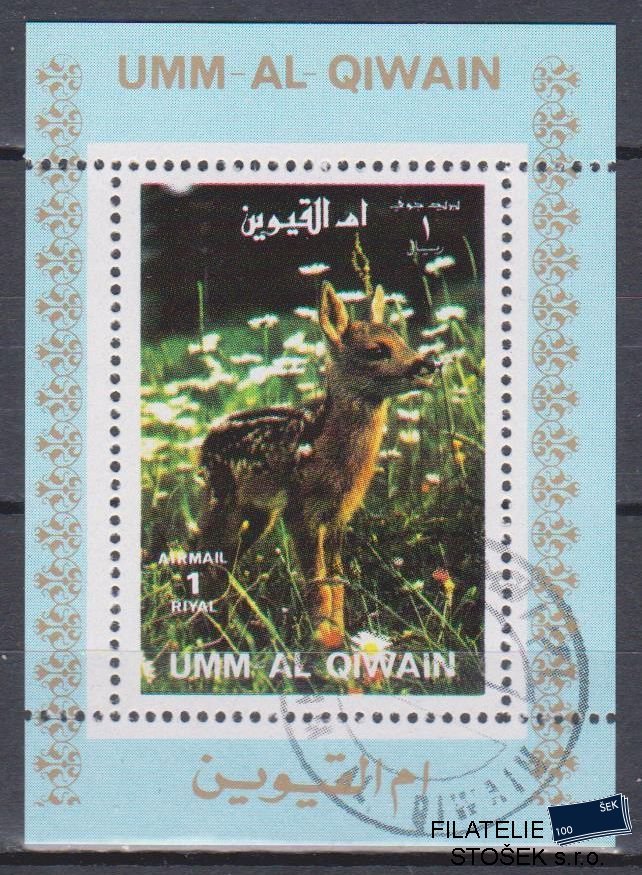 Umm al Qiwan známky - Fauna - Blok