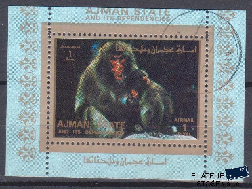 Ajman známky - Fauna - Blok