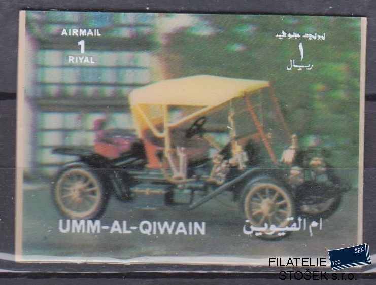 Umm al Qiwan známky - 3D - Auta - 56 x 42 mm