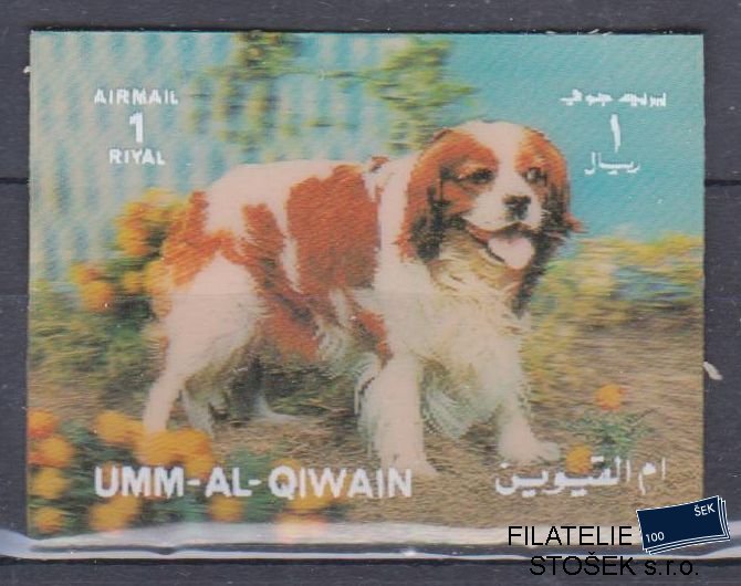 Umm al Qiwan známky - 3D - Psi