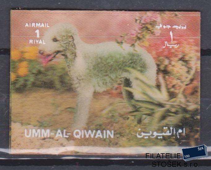 Umm al Qiwan známky - 3D - Psi