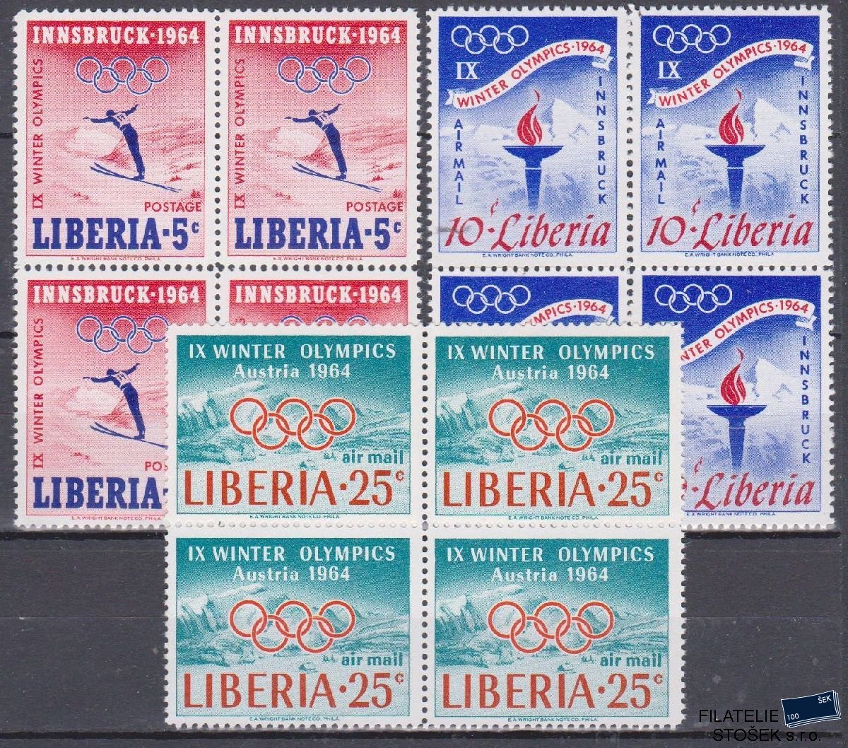 Liberia známky Mi 612-14 4 Blok