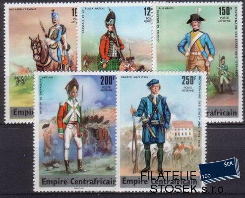 Centrafricaine Mi 0407-11+Bl.10přetisk